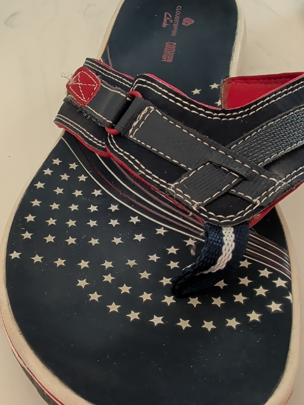 Limited Edition Stars and Stripes Clark's Flip Flops - Picture 3 of 3